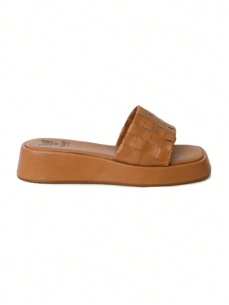 Women's Casual Platform Woven Slide Slip-On Braided Sandals - Lạc đà - Xem 1