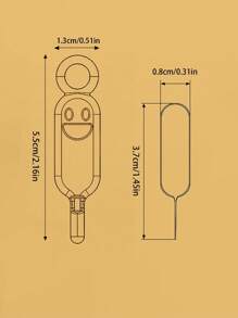1-Piece Set, 3-Piece Set, Smiling Face Phone Anti Loss Card Holder, Memory Sim Card Holder, Phone Replacement Card Holder, Key Holder, Portable Top Pin, Can Hold Card Holder, Phone Card, Portable, Can Be Hung On The Key To Prevent Loss,Boho Vibes