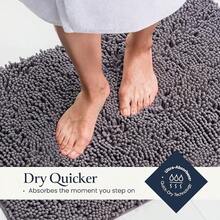 BELADOR Bathroom Rugs Sets 2 Piece- Plush Bath Mat Set Quick-Dry Soft Chenille Mat With Rubber Backing, Absorbent Rug Set, Washable Bath Rugs - Bath Mats 24x17 + 30x20 - 01 Gray - View 3