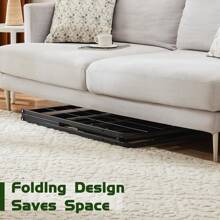 Bed Frame Full Foldable Bed Frame Heavy Duty Metal Platform Bed Frame Underbed Storage 14 Inches High Bed Frame No Box Spring Needed Black Sturdy Steel Bed Frame - Black - View 4