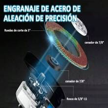 Seokiwi Kit Rotomartillo Y Esmeriladora Angular Inalámbrica - Azul - Ver 9