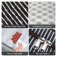 1Piece Portable Lunch Bag Large Reusable Insulated Lunch Box Bento Pouch Dinner Insulation Bag Student Thickened Cute Lunch Fruit Bag Pink Strawberry Stripe Leopard Print Small Floral Bag For School School Accessories School Stuff - hoa - Xem 8