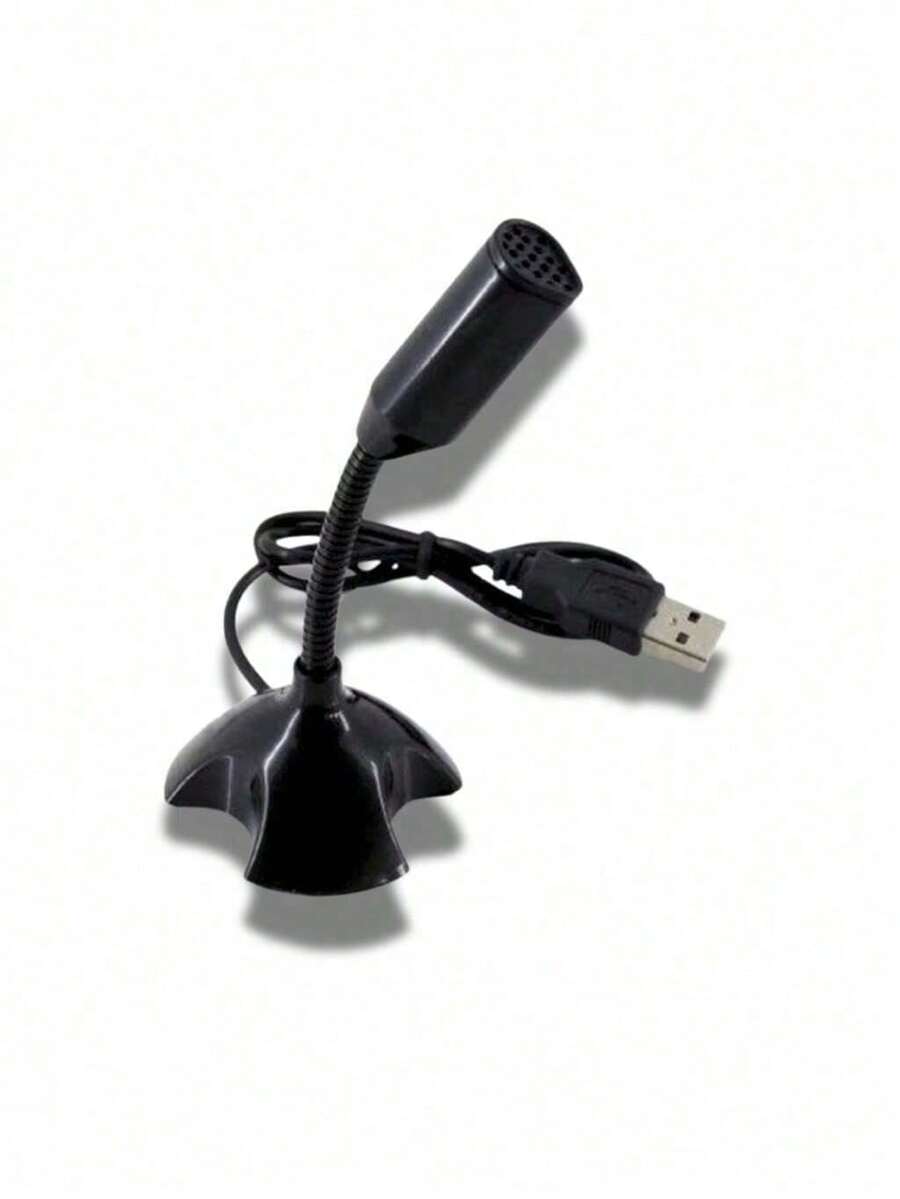Microfone De Mesa USB LE 917 PC Computador Notebook Ajustável 360º Resistente