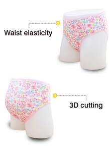 6 Pcs Random Girls Briefs Cute Pattern Comfortable Soft Underwear For Young Girl 4-7Y