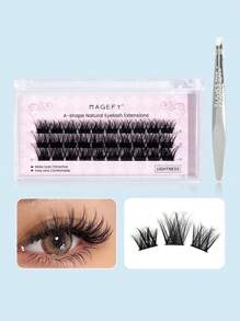 30pcs CC Curl Manga DIY Extended Tail Cross Fox Eyelashes Cluster,Manga Tip Tail Fairy Hair, Individual Lashes,Natural Look Wispy Soft And Fluffy False Eyelashes, Long-Lasting For Used Daily Makeup Extension Lashes DIY At Home ﻿ - C - 查看 8