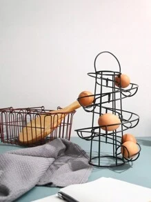 厨房台面鸡蛋架，用于存放鸡蛋，创意金属鸡蛋收集展示架，农舍复活节彩蛋展示架，适用于户外、露营 - 彩色 - 查看 6