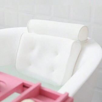 1 pezzo Cuscino da bagno spa di lusso con ventose - Rete 3D traspirante, antiscivolo, lavabile in lavatrice, con gancio per appendere, regalo ideale per la Festa della Mamma
