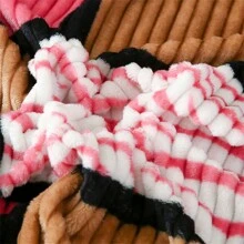 1 Miếng Tối giản Sọc Lưới Vá lại In Chăn , Ấm áp & Mềm mại Cho giường Hoặc Sofa Như A Ném cái mền Hoặc Khăn choàng Thích hợp Đối với Phòng khách & Phòng ngủ Nhà  Trang trí - Màu Hồng  Dưa hấu - Xem 6