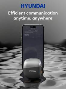 HYUNDAI HYUNDAI Space-Y3Pro AI Version Bluetooth Earphone, Hanging Ear Type With Battery Level Display, Smart Translator For Cross-Language Face-To-Face Communication, Conference Recording AI Assistant, Long Standby Time, With Microphone, Comfortable Open-Ear Wireless Headphone