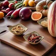 1pc Ceramic Square Dip Dish, Sushi Plate, Condiment Dish, Soy Sauce Plate, Cartoon Retro Dessert Tray For Restaurant And Home