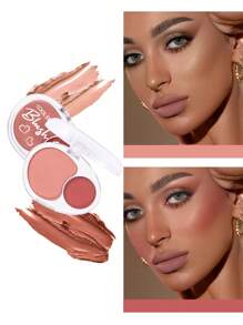 coolstory 霜状腮红，质地柔滑，自然哑光，提升肤色，多功能面部轮廓腮红 - 彩色 - 查看 3