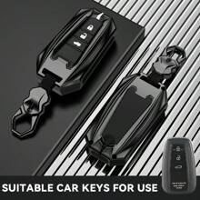 适用于丰田钥匙包汽车罩链壳环凯美瑞塔科马 Fortuner Venza Grand Highlander RAV4 XSE Prime Land Cruiser Prius Corolla Verso - 黑色 - 查看 1