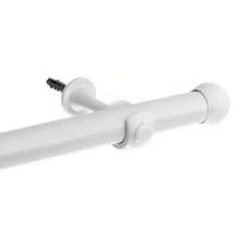 Simple Curtain Rod Kit 2.00 Meters 28mm End And Support - Various Colors - Blanco - Ver 1
