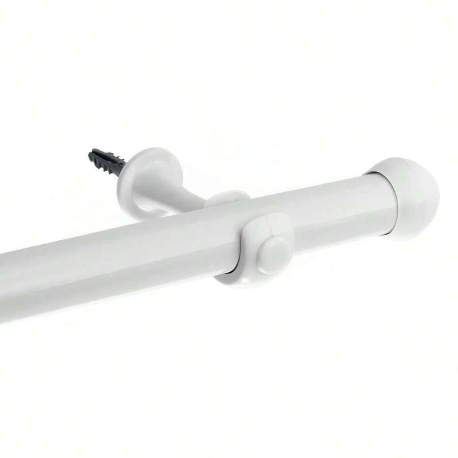 Simple Curtain Rod Kit 2.00 Meters 28mm End And Support - Various Colors - Blanco - Ver 1