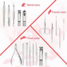 Yougai Manicure Set 18 In 1 Nail Clippers, Stainless Steel Professional Grooming Kits, Nail Care Tools Pedicure Kit With Luxurious Travel - Black - View 9