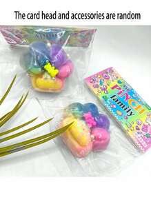 彩虹系列柔软玩具，软硅胶渐变减压玩具，回弹缓慢，挤压小玩意礼物 - 彩色 - 查看 12