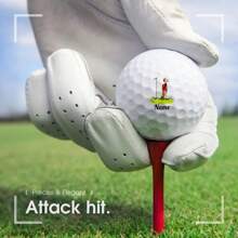 3/6/12pcs Custom Name Golf Balls With "Golfer Cheats" Text, Great Gift For Friends - White - View 4