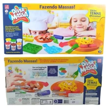 Kit Massinha de Modelar Infantil C/ Acessórios Diver Massa Fazendo Massas - Divertoys 8058 - Multicolorido - Visão 4