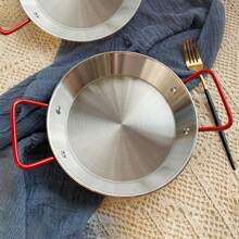 1pc Stainless Steel Seafood Pan For Camping And Outdoor Cooking - Perfect For Quick And Easy Meals - Silver - View 10