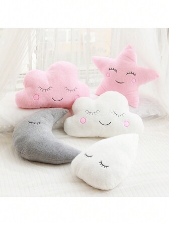 1pc Christmas Decoration New Stuffed Cloud Moon Star Raindrop Plush Pillow Soft Cushion Cloud Stuffed Plush Toys For Children Gift
