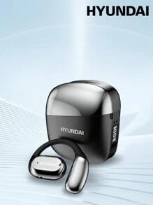 HYUNDAI HYUNDAI Space-Y3Pro AI Version Bluetooth Earphone, Hanging Ear Type With Battery Level Display, Smart Translator For Cross-Language Face-To-Face Communication, Conference Recording AI Assistant, Long Standby Time, With Microphone, Comfortable Open-Ear Wireless Headphone