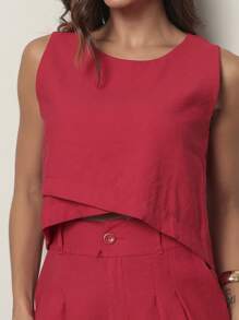 Women's Summer Set In Very Fresh Fabric - Rojo - Ver 4