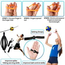 Volleyball Trainingsausrüstung, Premium Volleyball Rückpralltrainer Set, Alleintrainer zum Üben von Aufschlag, Zuspiel, Angriff und Armswing, Volleyball Geschenke für Teenager Mädchen und Jungen