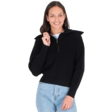 Generra | Sudadera Casual Abierta para Dama - Negro - Ver 1