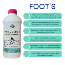 Removedor callos hiperqueratosis, pedicura spa, manicura, cuidado del pie, humectación de los talones, removedor liquido 1000ml - Blanco - Ver 4