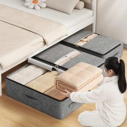 1PC 折叠式衣物收纳袋床下，大容量衣物，羽绒服，牛仔裤收纳袋，多功能毛毯，被子防尘袋，沙发，床下，柜顶收纳袋，卧室，柜子衣物收纳袋，带手柄的衣柜收纳袋，方便移动，优化面料，耐磨，大容量收纳袋，增加收纳空间卧室，收纳袋，收纳袋，家居收纳，白色 T 恤女装，黑色裤子女装，女士冬装，连衣裙，女士冬装，优雅女士连衣裙，女士白衬衫，长袖，女士白色连体裤，女士春季连衣裙，女士春季服装，春季，春装，极简主义，夏季上衣