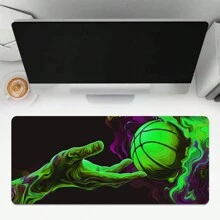 1pc Basketball Collides With Color Gaming Mouse Mat Pad Multi Size HD Design Table Mat Pad Natural Rubber With Non Slip Base Seam Design For Office, Gaming & Computer Accessories Gift For Friends & Family - Multicolor - View 2