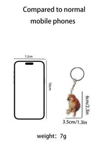 1PC Fun Cute Funny Pendant Acrylic Funny Shiba Dog Pendant Keychain, Keychain Accessories, Car Keychains, Men's Keychains, Women's Keychains, Fun Gifts, Suitable For Car Keys, Mobile Phones, Cameras, Wallets, ID Cards, Badge Cards, Wristband Keychains, Boyfriend And Girlfriend Gifts, Family Gifts, Teacher Gifts, And Employee Gifts.