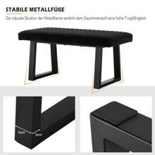 TUKAILAi TUKAILAI banco comedor 100cm, banco pasillo comedor banco armario banco cama banco tapizado banco cocina con asiento de terciopelo cojín y patas de metal, para comedor armario cocina dormitorio