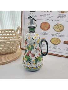 Ceramic Oil Pot Household Anti Hanging And Leak Proof Vegetable Oil Bottle Kitchen Heat-Resistant Peanut Oil Soy Sauce Olive Oil Bottle Vinegar Pot