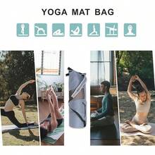 Explora la bolsa de almacenamiento para esterilla de yoga Oxford con ventana de malla transpirable y grandes bolsillos - Azul - Ver 8