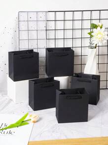 5 件/10 件纯色礼品包装袋，粉色简约纸质礼品袋，适用于派对、婚礼、单身派对、新娘、派对装饰生日、婚礼装饰生日、新娘礼物、新娘礼物、生日、礼品袋、礼品袋、派对礼品袋、零食袋、透明派对袋、派对回礼、生日袋、情人节