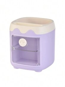 1 Piece Piggy Pencil 学生学习收纳盒桌面摆件女生文具收纳盒笔筒