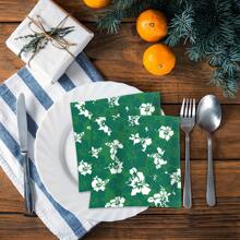Servilletas de decoración para fiesta de cócteles con flores, decoración de mesa de comedor para fiestas con flores de colores surtidos, adecuado para fiestas festivas, bodas, meriendas, suministros de decoración para fiestas de cumpleaños - Multicolor - Ver 7