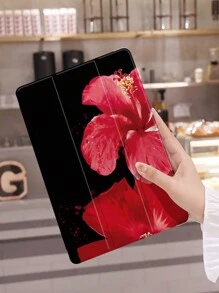 1pc Lily Flower Pattern Flat Protective Case, Compatible With IPad 10.2 Inch, IPad Pro 11 2021/2020/10th Gen, IPad Mini 4/5/6, Galaxy Tab A8 10.5 Inch 2022, MatePad 10.4/Tab, With Pencil Slot, Supports Auto Sleep/Wake
