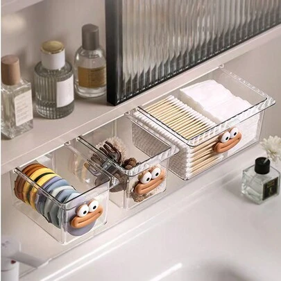 Bộ 2 hộp đựng đồ treo tường/1 hộp, hộp đựng đồ có ngăn kéo trượt, hộp đựng đồ gắn tủ gương, hộp đựng mỹ phẩm, hộp đựng trang sức, kệ đựng đồ nhỏ, hộp đựng tăm bông, hộp đựng bông phấn, thích hợp để đựng và sắp xếp bông phấn, tăm bông, chỉ nha khoa, dây buộc tóc, kẹp tóc, phụ kiện phòng tắm, đồ dùng học tập.