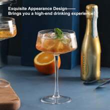 高脚鸡尾酒杯，适合 Amero Spritz、Aperol Spritz、美式咖啡和汤力水，优质水晶饮水杯，长脚鸡尾酒杯，适合户外、露营 - 透明色 - 查看 8