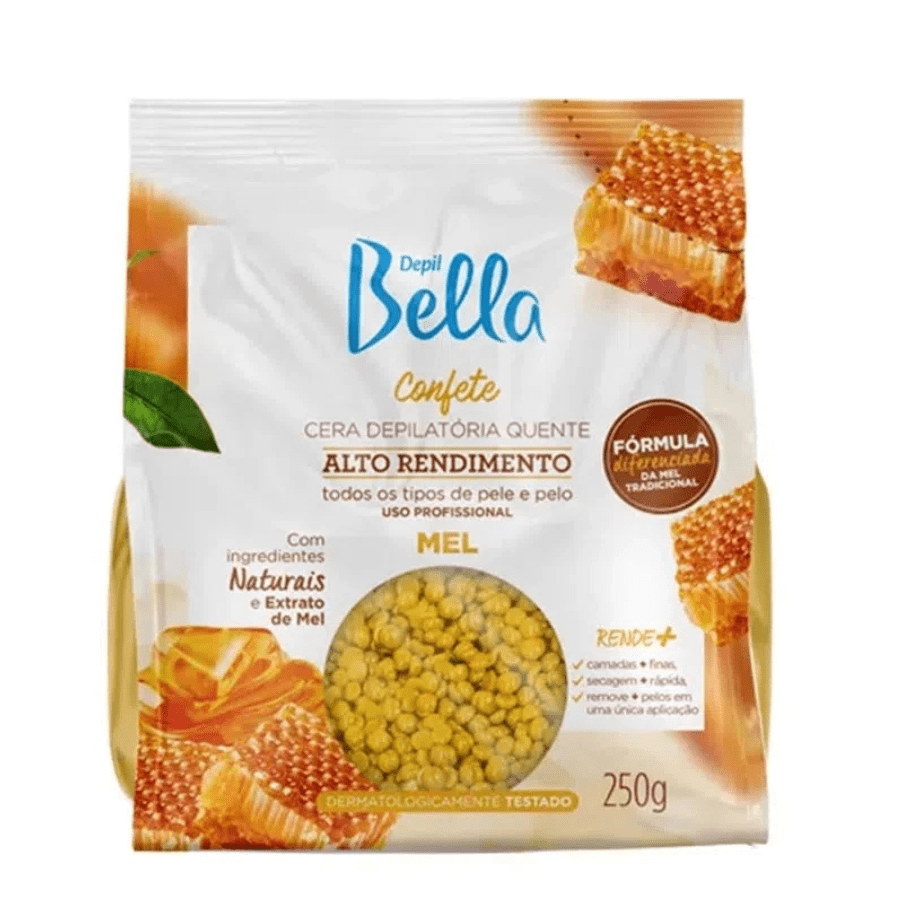 Cera Depilatória Confete Quente Mel Depil Bella 250g
