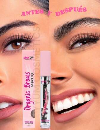 PINK UP, Organic Brows, Gel transparente para peinar la ceja, Aporta definición y volúmen, Máxima Fijación Ceja organica planchado express baby hairs