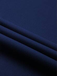 Officeau Men's Heart Print Short Sleeve Casual Commuting Polo Shirt Spring To Summer - Navy Blue - View 7