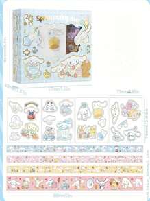 Sanrio 1SET Sanrio Hand Account Sticker Set Cartoon 32 Pack Hand Account Stickers Cute Fashion DIY Stickers Gift Box Tape