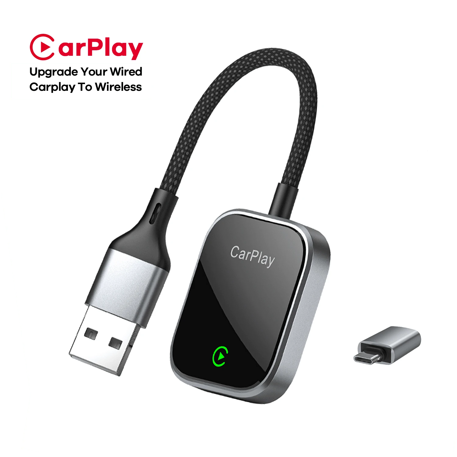 REMAX Wireless CarPlay Adapter Compatible With Apple CarPlay, Easy To Upgrade Wired CarPlay To Wireless, Instant Connectivity, Automatic Reconnect, Super Mini Car Play Dongle Compatible With Iphone Fit For Cars With Built-In CarPlay, Super Mini Size Car Accessories, Super Practical Car Stuff - 均碼 - 查看 1