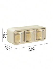 1 Pezzo Barattolo portaspezie di lusso grigio e bianco latte, contenitore di stoccaggio per scaffale, barattolo portaspezie autoadesivo da montare a parete, design alla moda adatto per armadietti, cucina, per zucchero, sale, pepe, senza bisogno di forature, per piano di lavoro in cucina e conservazione degli alimenti - Multicolore - Visualizzare 8