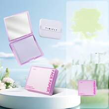 100pcs Oil-Absorbing Paper Face Oil-Absorbing Non-Absorbing Makeup Face Makeup With Loose Powder Bamboo Charcoal With Mirror Puff Storage