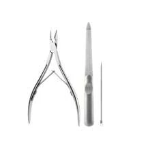 Kit de Cuidados com as Unhas, Cortador de Cutículas, Alicates de Cutícula, Kit de Remoção de Unhas Encravadas, Kit de Cutículas em Aço Inoxidável, Alicates de Cutículas, Empurradores de Cutículas, Kit de Manicure, Kit de Pedicure