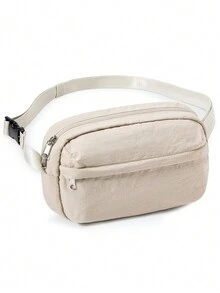 户外轻便斜挎包 男士纯色小方包 新款日系单肩包 女士学生大容量通勤手机包 运动超轻防水斜挎包 牛津布多功能尼龙实用斜挎包 防水背包 - 彩色 - 查看 14